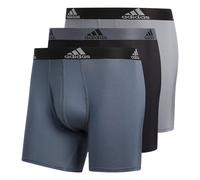 adidas Men's Microfiber, Performance Boxer Briefs Underwear Pack, Black/Onix Grey/Grey/P, 3XL (Pack of 3)