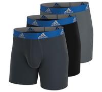 adidas Men's Microfiber Boxer Briefs Underwear Pack, Onix Grey/Black/Collegiate Royal Blue/Performance, XL (Pack of 3)