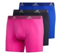adidas Men's Microfiber 3-Pack Boxer Brief, Performance Boxer Briefs Underwear Pack for Men, Lucid Fuchsia Pink/Legend Ink Blue/Lucid Blue/Performance, XL