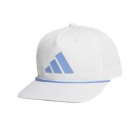adidas Men's Midrange Structured Mid-Crown Adjustable Fit Snapback Hat with Retro Rope Cording Detail Baseball Cap, White/Blue Fusion/Grey, One Size