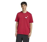 adidas Men's MINI Embroidery Basketball Graphic T-Shirt, Active Maroon, L