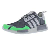 adidas Men's NMD_R1 Running Shoe, Crystal White/Grey Three/Screaming Green, 9.5 US