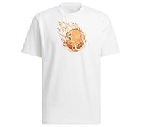 adidas Men's ON FIRE Basketball Graphic TEE, White, XS