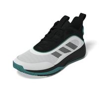 adidas Men's Own The Game 3.0 Mid Top Basketball Sneaker, White/Black/Pure Teal, 8 UK