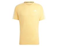 adidas Mens Own The Run 3 Stripes T-Shirt Orange/White XL