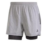 adidas Men's Own The Run Climacool 2in1 Short, Grey six Mel, S