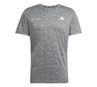 adidas Men's Own The Run Melange T-Shirt, Black/Grey Three Mel, L