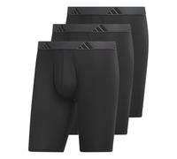 adidas Men's Performance Long Boxer Brief Underwear (3-Pack), Green Oxide/Grey/Pulse Blue, M