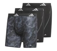 adidas Men's Performance Athletic Mesh Boxer Brief Underwear 3-Pack, Moisture Wicking, Sport Comfort, Digi Camo Black-onix/Black/Clear Grey, L