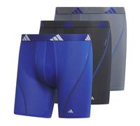 adidas Men's Performance Athletic Mesh Boxer Brief Underwear 3-Pack, Moisture Wicking, Sport Comfort, Team Royal Blue/Legend Ink Blue/Onix Grey, M