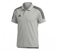 Adidas Mens Polo Shirt Small Grey AEROREADY Moisture Wicking 3 Stripes Golf