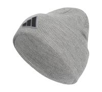 adidas Mens Postseason Beanie, Tall Fit Slouchy Cuffed Acrylic Knit Hat/Cap for WinterCold Weather Hat, Heather Grey/Grey/Black, One Size