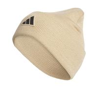 adidas Mens Postseason Beanie, Tall Fit Slouchy Cuffed Acrylic Knit Hat/Cap for WinterCold Weather Hat, Magic Beige/Black, One Size