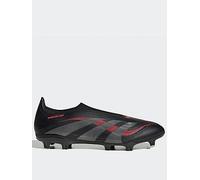 adidas Unisex Predator League Laceless Firm Multi Ground Football Boot, Core Black/Grey Four/Lucid Red, 8.5 UK