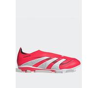 adidas Unisex Predator League Laceless Firm Multi Ground Football Boot, Lucid Red/Cloud White/Core Black, 10 UK