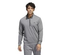 adidas Men's Quarter-Zip Sweatshirt (Long Sleeve) L grey three/black