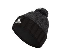 adidas Men's Recon Ballie Pom Beanie, Black-Grey Six Marl/White/Black, One Size