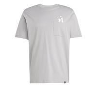 adidas Mens Regular Fit Short Sleeve Crew Neck T-Shirt in Solid Grey - Size 2XL