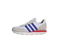 adidas Men's Run 60s 3.0 Leather Shoes, Cloud White/Lucid Blue/Grey One, 6.5 UK