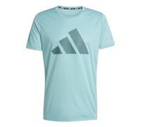 adidas Men's Run It Stripes Tee, Mint ton, XXL