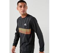 adidas Mens Running Adi365 Seasonal Crew Long Sleeve Top, Black, Size 2Xl, Men Black