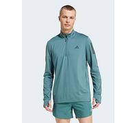 adidas Mens Running Own The Run 1/2 Zip Top - Green, Preloved Teal, Size Xl, Men Preloved Teal