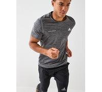 adidas Men's Own The Run Melange T-Shirt, Black/Grey Three Mel, S