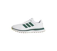 adidas Men's S2G 26 Leather Spikeless Golf Shoe, FTWR White/Collegiate Green/Gum 3, 10.5 UK