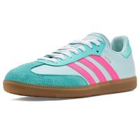 Adidas Mens Samba Messi, Halo Mint/Lucid Pink/Gum, 5