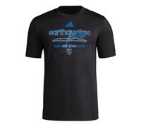 adidas Men's San Jose Earthquakes Vintage World Pre-Game Short Sleeve T-Shirt