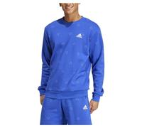 adidas Men's Seasonal Essentials Monogram Graphic Crew Fleece Sweatshirt, semi lucid blue, XL
