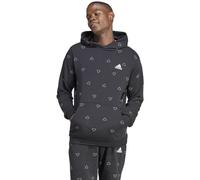 adidas Men's Seasonal Essentials Monogram Graphic Hoodie, black, XL