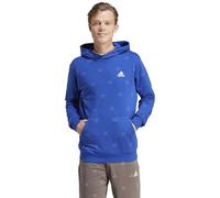 adidas Men's Seasonal Essentials Monogram Graphic Hoodie, semi lucid blue, M