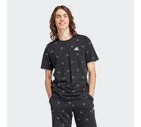 adidas Men's Seasonal Essentials Monogram Graphic Tee, Black, L