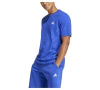 adidas Men's Seasonal Essentials Monogram Graphic Tee, semi Lucid Blue, XL