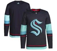 Adidas Men's Seattle Kraken Authentic Home Jersey, Black, XS