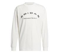 adidas Men's Select Long Sleeve Basketball T-Shirt Tops, Cloud White/Black, XL