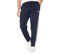 adidas Men's Size Essentials Fleece Tapered Cuff 3-Stripes Pants, Ink/White, 3X-Large/Tall