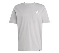 adidas Men Lounge Slides Graphic Pocket Tee Black