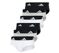 Adidas Men's Slip, 6-Pack - Briefs, Active Flex Cotton, Logo, Solid Color Sc...