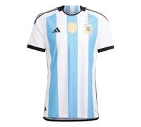adidas Men's Soccer Argentina 2022 3 Star Authentic Home Jersey - Celebrate Number Three and Dress Like a World Champion, White / Light Blue, XL
