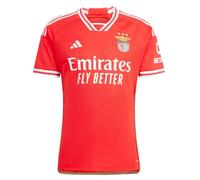 adidas Men's Soccer Benfica 23/24 Home Jersey - 100% Recycled Polyester Tricot, 120 Anos on Back Collar, Red, XL