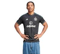 adidas Men's Soccer Celtic 23/24 Away Jersey Black - Wrapped in Scottish Heritage, Moisture-Absorbing AEROREADY, Black, S