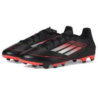 adidas Men's Soccer Cleats, Black/Iron Metallic/Lucid Red, 12 Women/11 Men