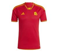 adidas Men's Soccer Roma 23/24 Home Jersey - Minimalist Design, AEROREADY Moisture-Wicking, Recycled Materials, Red, XL