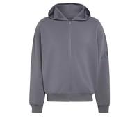 adidas Men's Soft Lux Full-Zip Hoodie Sweatshirt, grey five, M