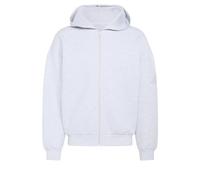 adidas Men's Soft Lux Full-Zip Hoodie Sweatshirt, light grey heather, M