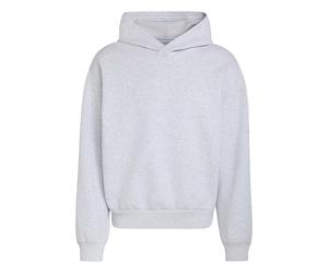 adidas Men's Soft Lux Hoodie Sweatshirt, light grey heather, L