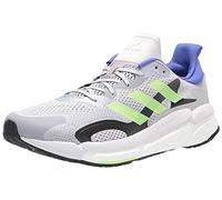adidas Men's Solar Boost 3 Running Shoe, Halo Silver/Signal Green/Sonic Ink, 9.5