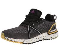 adidas Men's Solarthon Spikeless Golf Shoes, Core Black/Purple/Solar Gold, 9.5 UK